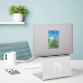 Sticker Oeil se sent bloqué (Ordinateur portable sur le bureau)