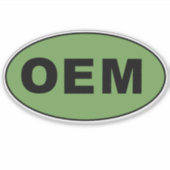 Sticker OEM, Original, Equipement, Fabrication (Devant)