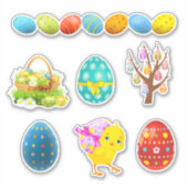 Sticker Oeuf de Pâques Décoré (Devant)