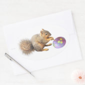 Sticker OEuf de Pâques Peinture d'écureuil (Enveloppe)