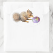 Sticker OEuf de Pâques Peinture d'écureuil (Sac)