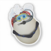 Sticker Œuf de plongée en scaphandre autonome (Devant)