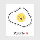 Sticker OEuf frit à la Cute kawaii (Feuille)