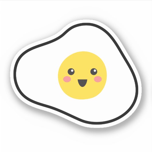 Sticker OEuf frit à la Cute kawaii (Devant)