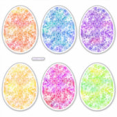 Sticker Oeufs de croix de l'aquarelle de Pâques (Devant)