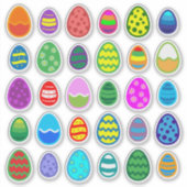 Sticker OEufs de Pâques colorés (Devant)