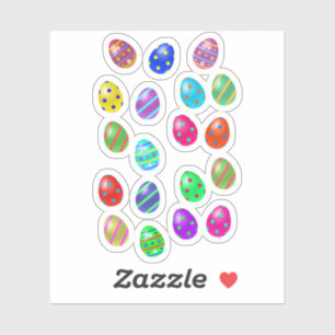 Sticker OEufs de Pâques colorés
