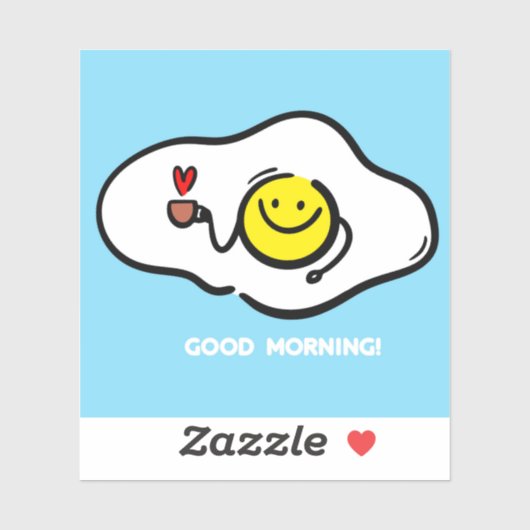 Sticker OEufs frits le matin (Feuille)