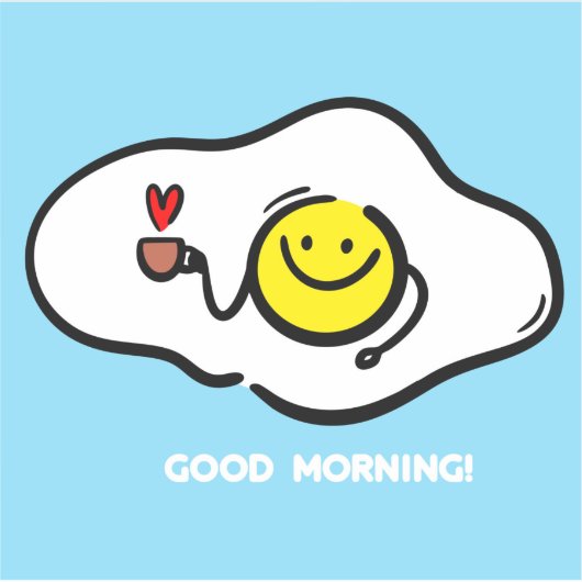 Sticker OEufs frits le matin (Devant)