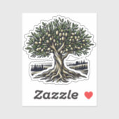 Sticker Oeuvre Abstraite d'art esthétique Falastin Olive T (Feuille)