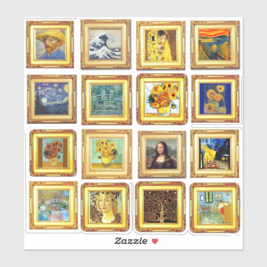 Sticker Oeuvre célèbre (Feuille)