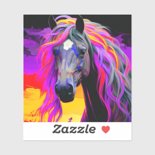 Sticker Oeuvre d'Ai Horse (Feuille)