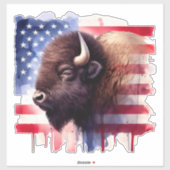 Sticker Œuvre d'art majestueuse représentant des bisons am (Feuille)