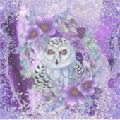 Sticker OEuvre de déesse de hibou neigeux par Renee (Devant)