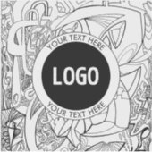 Sticker Oeuvre d'origine moderne et logo (Devant)