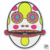 Sticker OEuvre psychédélique colorée v2 (Devant)