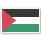 Sticker officiellement le drapeau de l'État de Palestine (Recto)