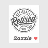 Sticker Officiellement Retraité depuis 2025 - Retraite 202 (Feuille)