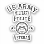 Sticker Officier de police vétéran à la retraite (Recto)