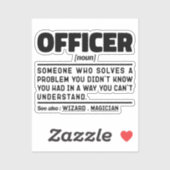 Sticker Officier Noun Définition Cool de l'application de  (Feuille)