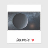 Sticker Ogle Exoplanet-2016-Blg-1195Lb Orbits Une Petite É (Feuille)