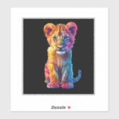 Sticker Oh Baby Big Cat Cub (Feuille)