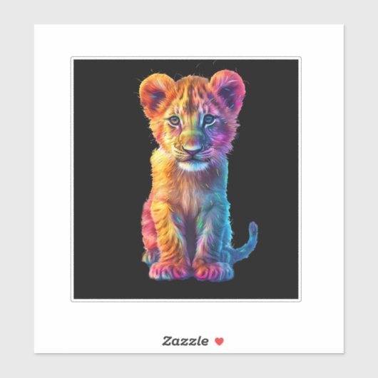 Sticker Oh Baby Big Cat Cub (Feuille)