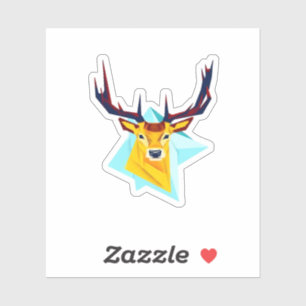 Sticker Oh Cerf Style Rustique Minimaliste 