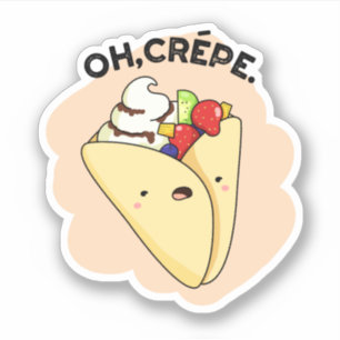 Sticker Oh Crepe amusant jeu de nourriture