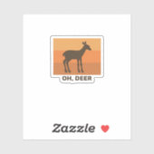 Sticker Oh Deer Classic Simple Design  (Feuille)