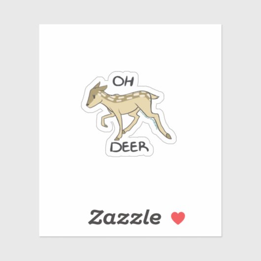 Sticker Oh Deer Elegant Timeless Style  (Feuille)