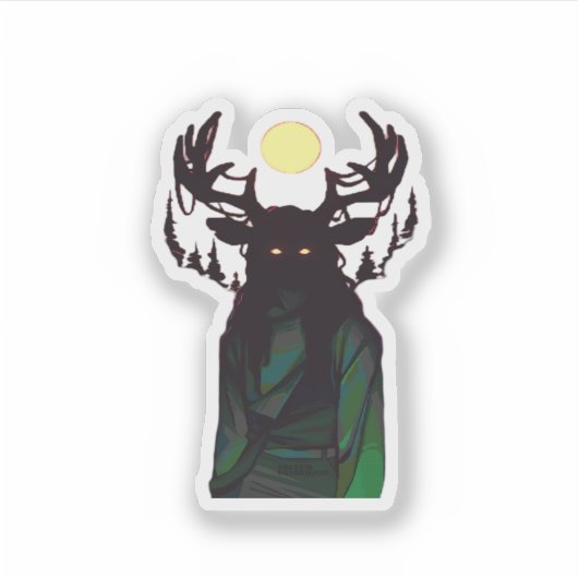 Sticker Oh Deer Minimal Design  (Devant)