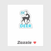 Sticker Oh Deer Minimal Design  (Feuille)
