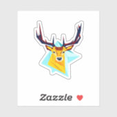 Sticker Oh Deer Minimal Rustic Style  (Feuille)
