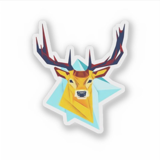 Sticker Oh Deer Minimal Rustic Style  (Devant)