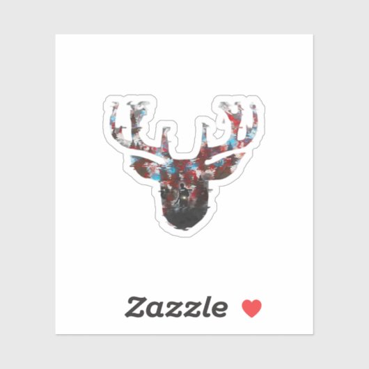 Sticker Oh Deer Minimal Style (Feuille)