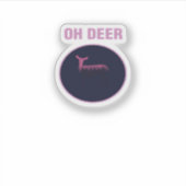 Sticker Oh Deer Modern Aesthetic (Devant)