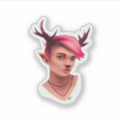 Sticker Oh Deer Simple Creative Style  (Devant)