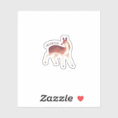 Sticker Oh Deer Whimsical Creative Design  (Feuille)