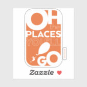 Sticker Oh, Les Endroits Où Tu Vas Aller ! Orange (Feuille)
