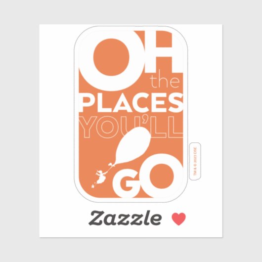 Sticker Oh, Les Endroits Où Tu Vas Aller ! Orange (Feuille)