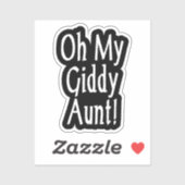 Sticker Oh Ma Tante Giddy ! (Feuille)
