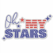 Sticker Oh mon étoile drapeau américain (Devant)