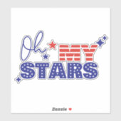 Sticker Oh mon étoile drapeau américain (Feuille)