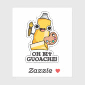 Sticker Oh My Guoache Funny Artiste Peinture Pun (Feuille)