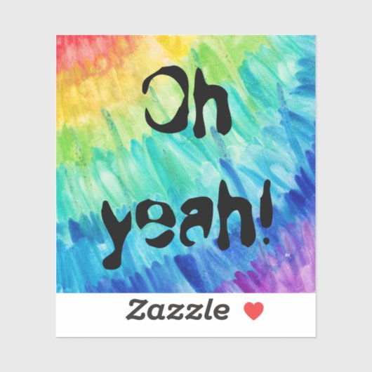 Sticker Oh oui arc-en-ciel (Feuille)