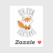 Sticker Oh pour Fox Sake (Feuille)