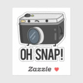 Sticker Oh Snap Funny Caméra Pun (Feuille)
