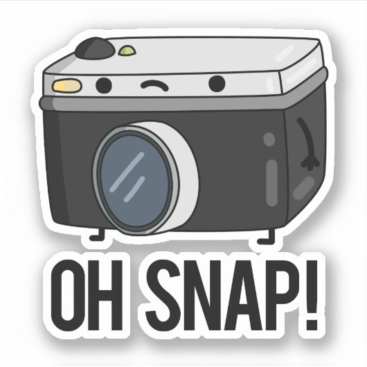 Sticker Oh Snap Funny Caméra Pun (Devant)