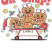 Sticker Oh Snap Gingerbread École infirmière Noël classiqu (Devant)